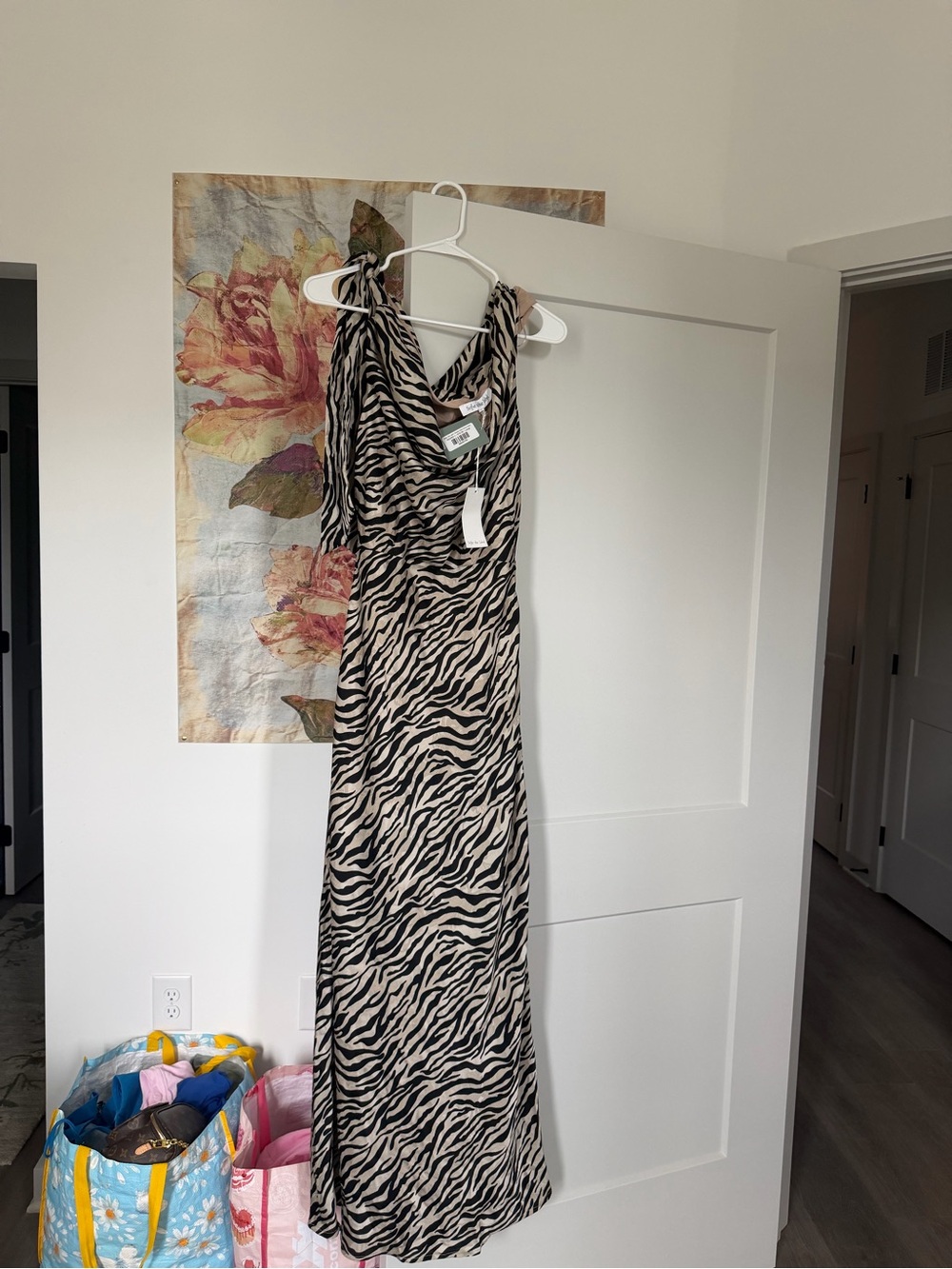 Sofie the Label Zebra Print Maxi Dress in Black and Cream!